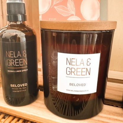 Beloved Luxury Scent Candle, Reed Diffuser and Room & Linen Spray