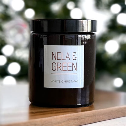 White Christmas Candle
